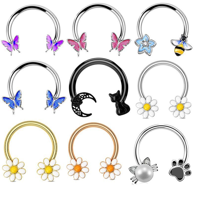 Body Jewelry Surgical Steel - 16G Septum Ring Daith Piercing Schmuck