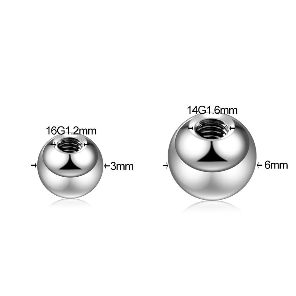 10 teile/los Titan Gewinde Lan – Body Jewelry Replacement Ball Bewertung und Preis