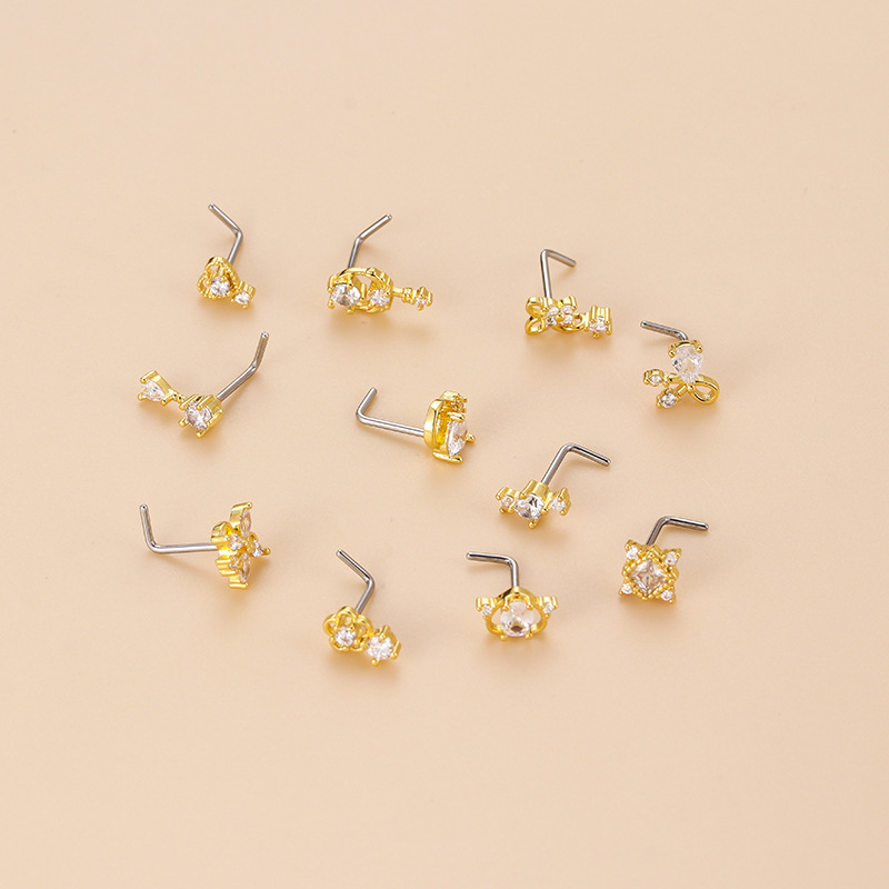 20G L-förmiger Kubischer Zirko – Body Jewelry Surgical Steel Bewertung und Preis