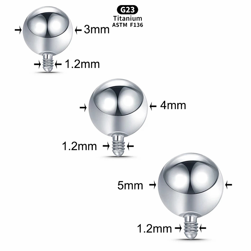 1PCS Innengewinde Ball Titan E – Body Jewelry Replacement Ball Bewertung und Preis