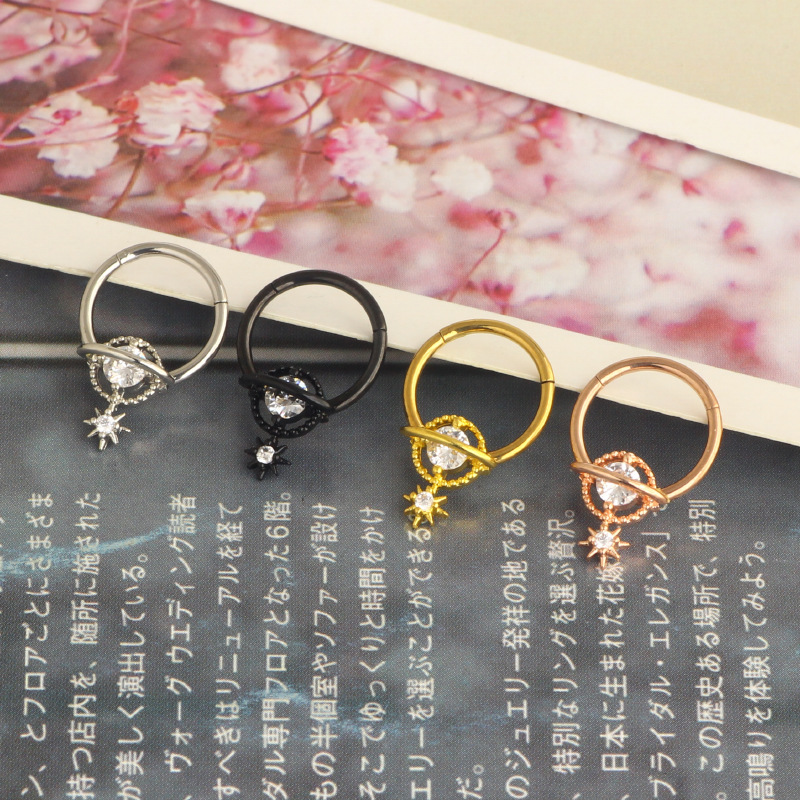 Septum-Ringe Planeten-Schmuck  – Body Jewelry Surgical Steel Bewertung und Preis