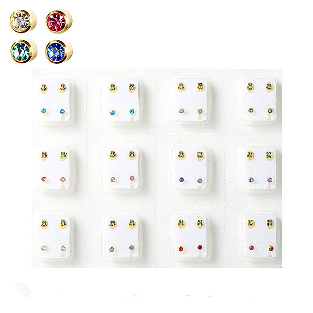 12 Paar Kristall medizinische  – Body Jewelry Surgical Steel Bewertung und Preis
