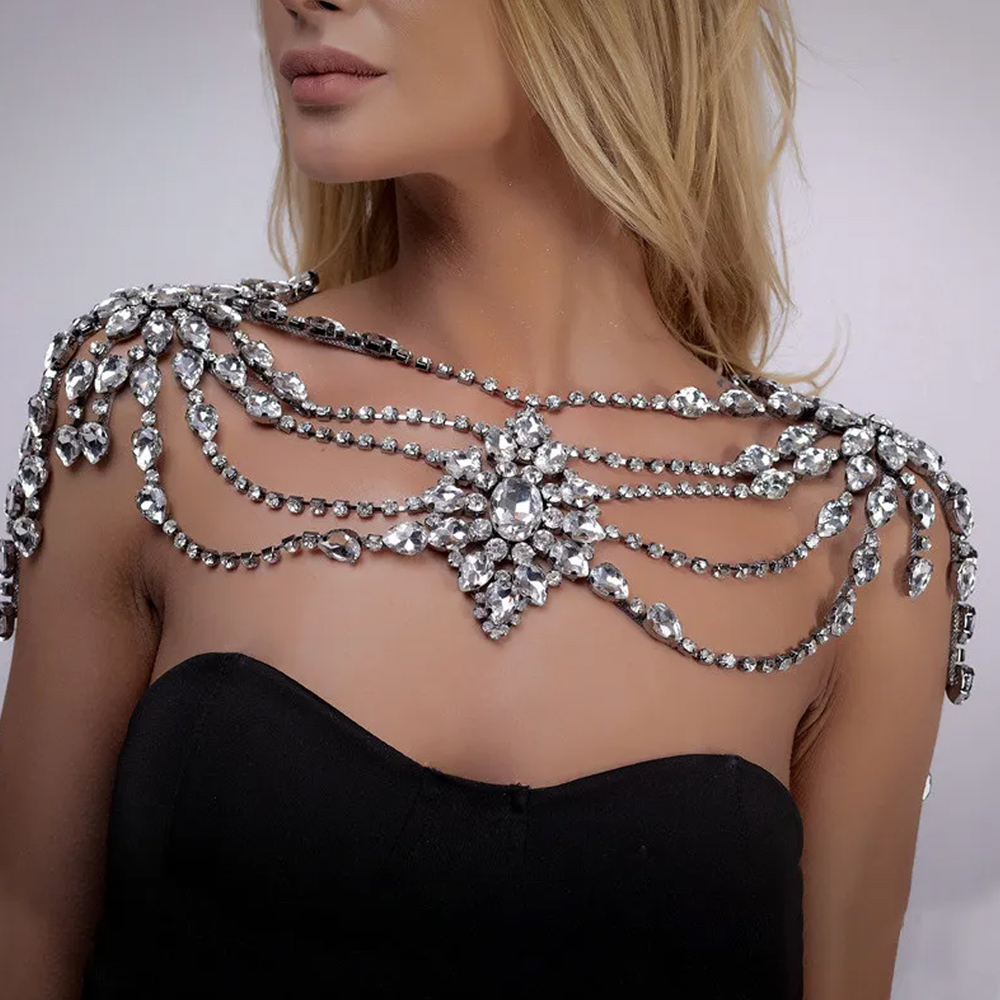 Boho Kristall Braut Schulterke – Body Jewelry Necklace Bewertung und Preis