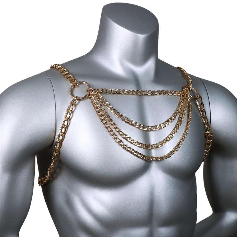 Männer Sexy Metall Körper Brus – Body Jewelry Necklace Bewertung und Preis